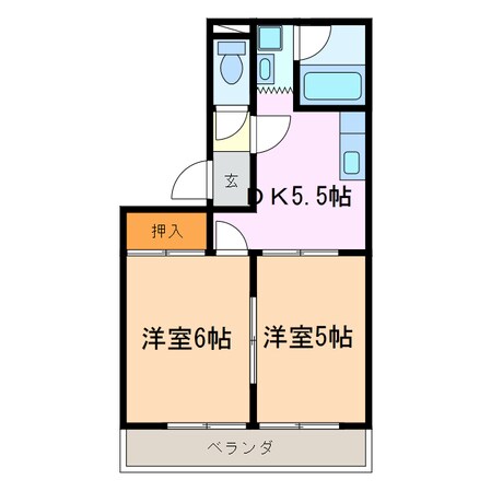 スプリング岩崎Ⅲの物件間取画像